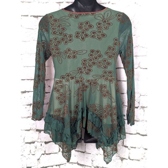 Renaissance Fairy Goth Whimsigoth Castle Core Goblin Dark Forest Damsel Top XL - Picture 5 of 8